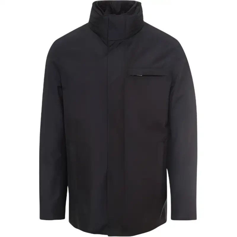 PRADA Jackets Men's Black Stand Collar Moderate Other