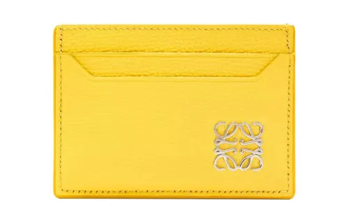 LOEWE Anagram Cow Leather Card Holder Women's Lemon
