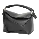 LOEWE Puzzle Cow Leather Handbag, Shoulder Bag, Crossbody Bag Mini Women's Black