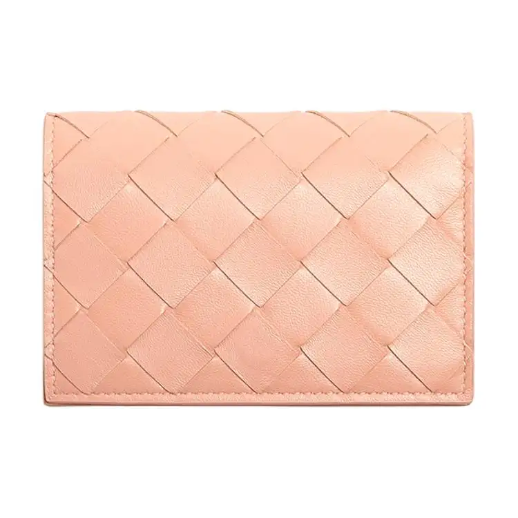 Bottega Veneta Bottega Veneta Luggage Collection Leather Card Holder Women's Peach Pink