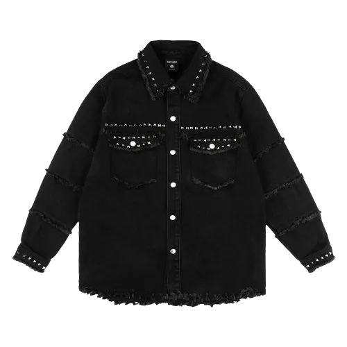 XINYINSU Denim Jacket Unisex Black