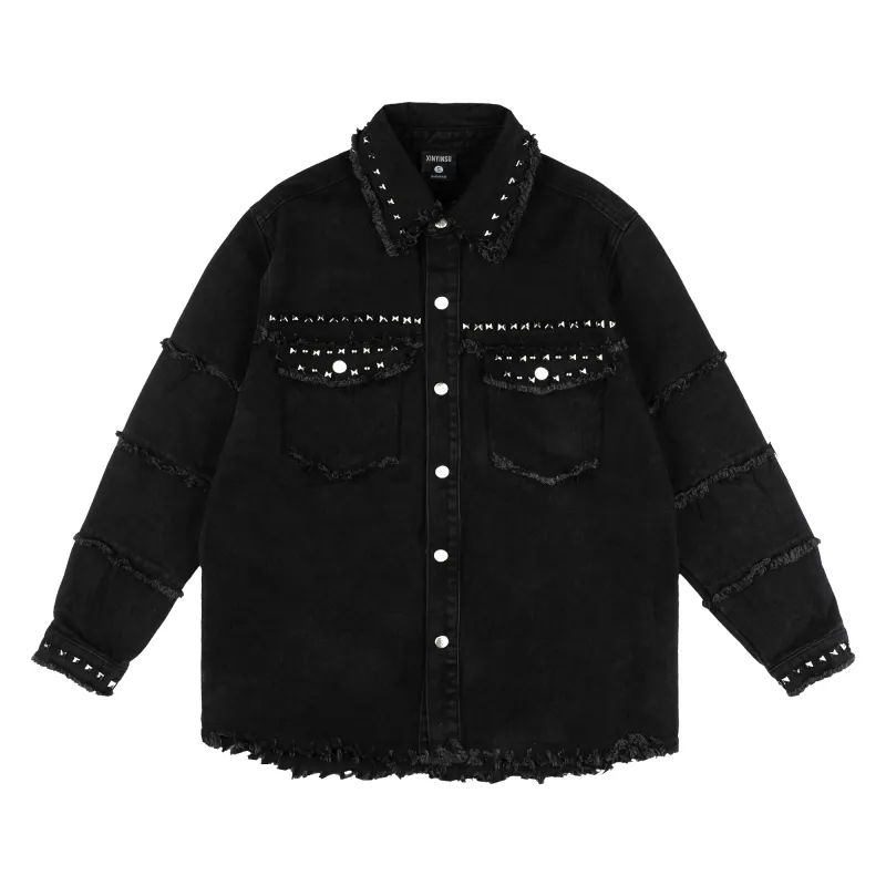 XINYINSU Denim Jacket Unisex Black
