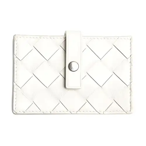 Bottega Veneta Sheepskin Card Holder Women's White