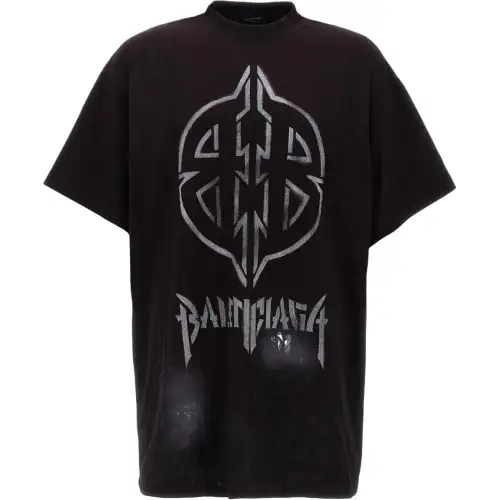 Balenciaga Bb Logo Printed Large Fit T Shirt