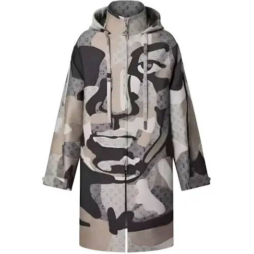 LOUIS VUITTON Parka Coat Men's Mineral Gray