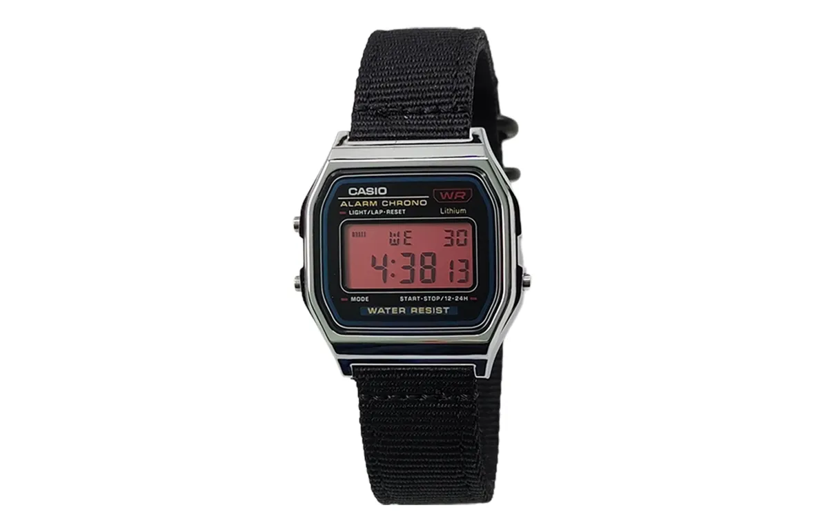 CASIO Custom Collection Quartz Movement Nylon Strap Watch Men's Watches Black Dial