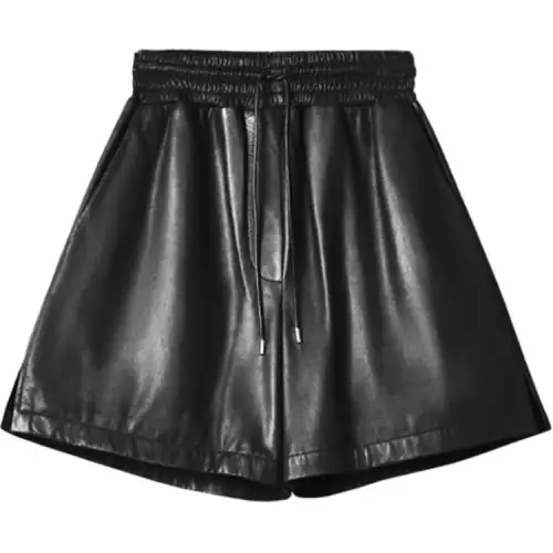 【Previous Season】Anagram-debossed leather shorts