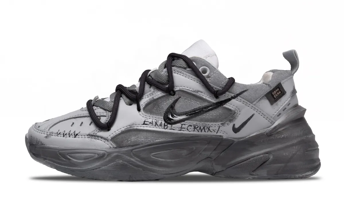 Nike M2K Tekno Abrasion Resistant Abrasion Resistant Low top Chunky Sneakers Women's Gray