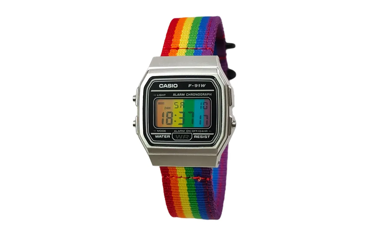 CASIO Custom Collection Quartz Movement Nylon Strap Watch Men's Watches Black Dial