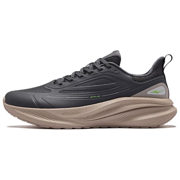 Erke Abrasion Resistant Breathable Abrasion Resistant Breathable Low top Casual Running Shoes Men’s Black Gray