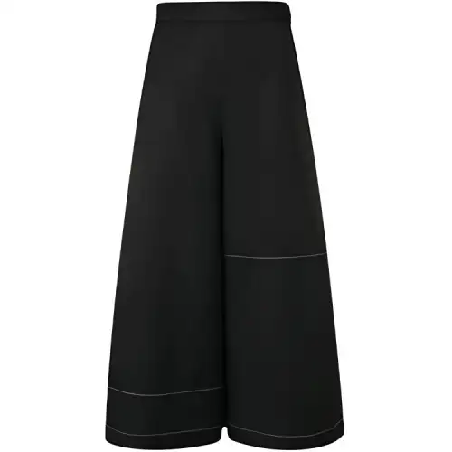 LOEWE Casual Pants Women's Black Moderate Wide Leg Pants