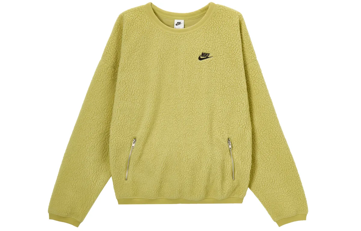 Nike Sweatshirts Men's Light Gold Crew Neck Moderate Regular