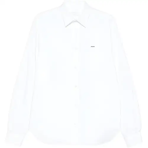 PRADA Shirts Men's White Lapel Moderate Other
