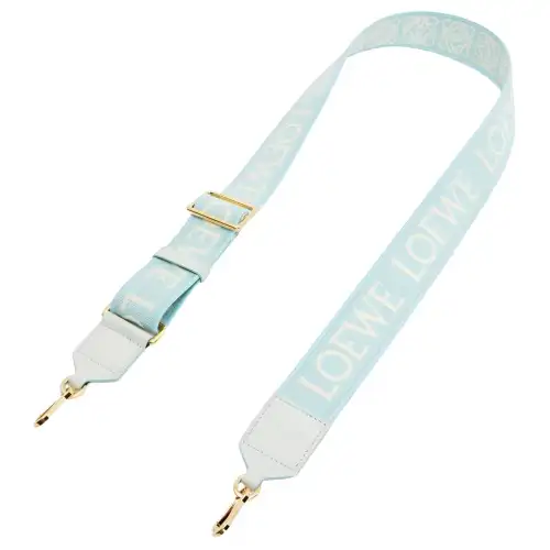 LOEWE Jacquard Fabric With Cow Leather Bag Straps Women's Light Blue