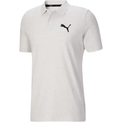 PUMA Polo Shirts Men's White Polo Collar Moderate Straight Fit
