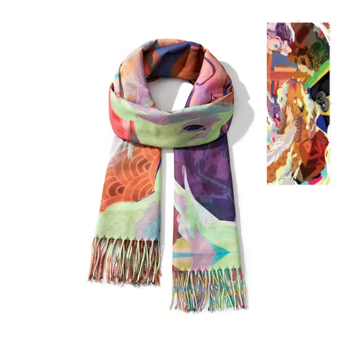 FireMonkey Polyester Knit Scarves Women's Custom Greeting Card