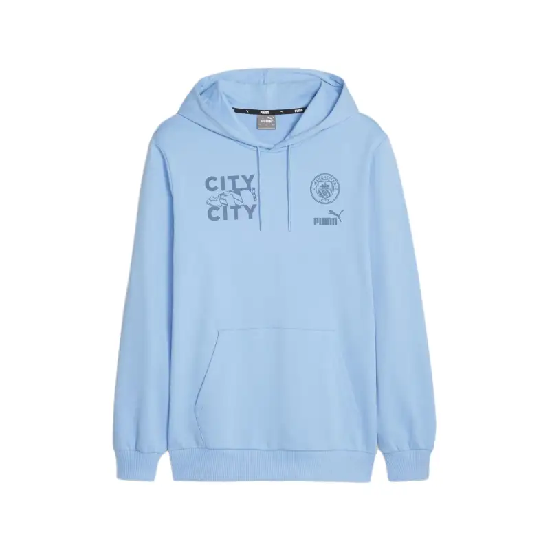 PUMA Hoodie FtblCore Manchester City Sweatshirt Men's Light Blue
