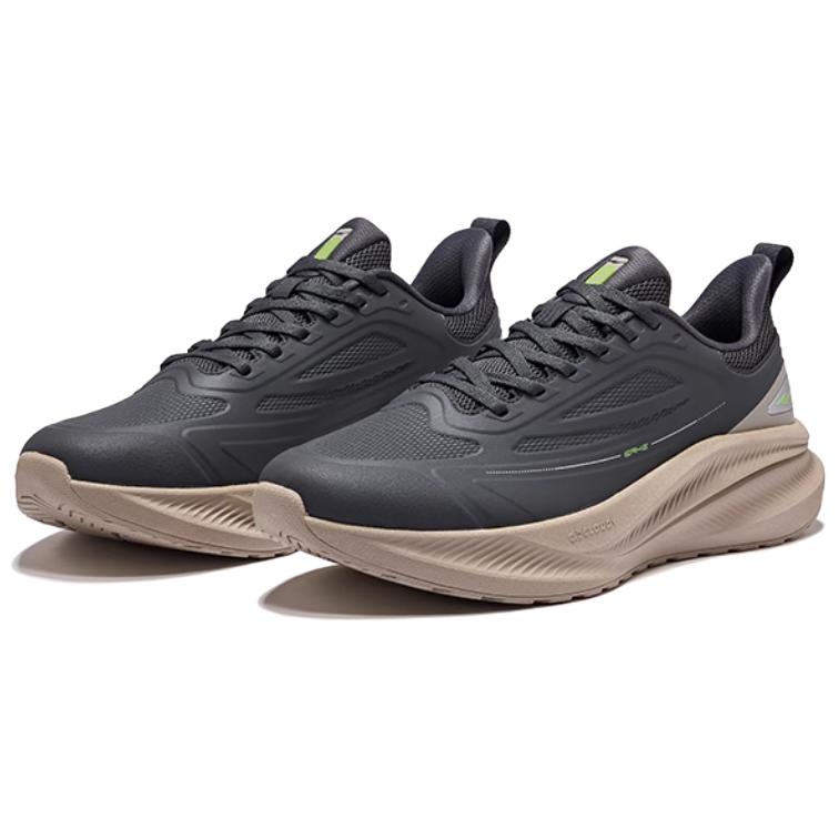 Erke Abrasion Resistant Breathable Abrasion Resistant Breathable Low top Casual Running Shoes Men’s Black Gray