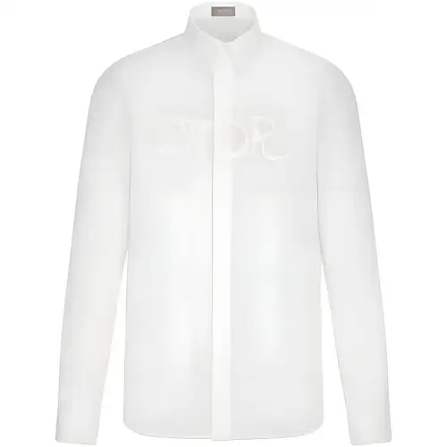 DIOR Quarterly New Products Shirts Men's White Lapel Moderate Shirt