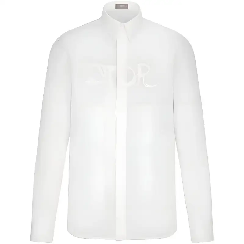 DIOR Quarterly New Products Shirts Men's White Lapel Moderate Shirt
