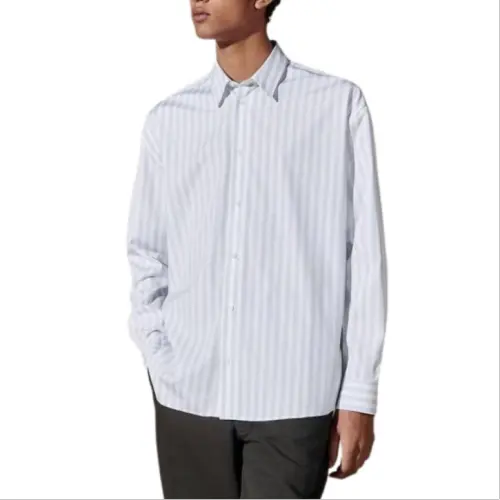 HERMES Shirts Men's White Lapel Moderate Other
