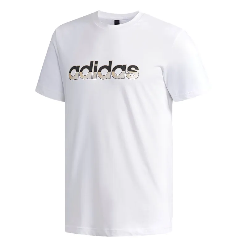Adidas T-Shirts Men's White Crew Neck Moderate