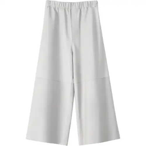 LOEWE Casual Pants Women's Gray Moderate Wide Leg Pants