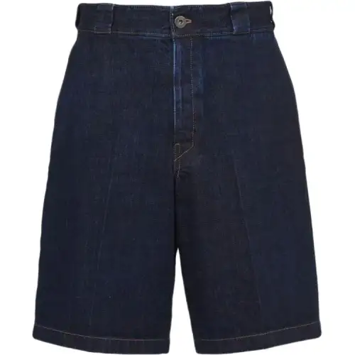 PRADA FW22 Denim Shorts Men's Blue