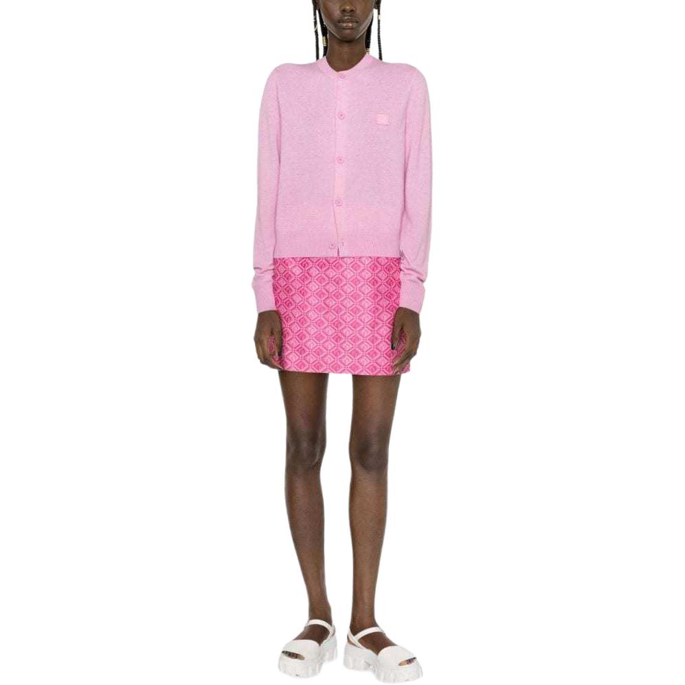 Женский кардиган Acne Studios Face (розовый) — фото 4