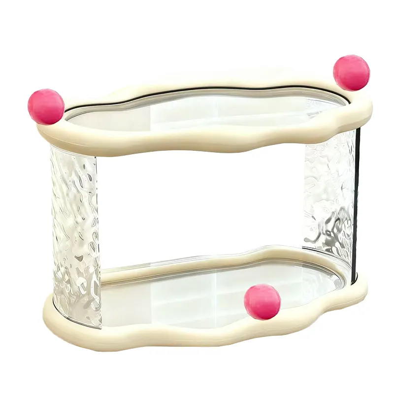 Shumei Show, high-end beauty box, desktop glacier pattern storage rack, cup entrance bathroom, perfume and skin care product storage box, cosmetics storage rack