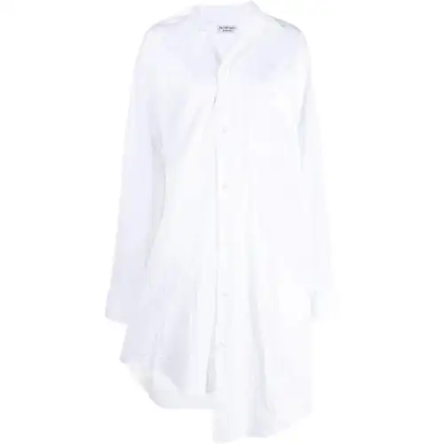 Balenciaga Shirts Women's White V Neck Moderate