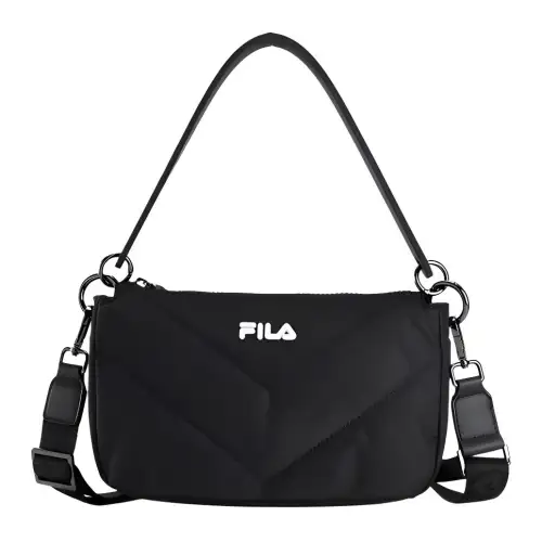 FILA Fabric Shoulder Bag, Crossbody Bag, Handbag Regular Women's Black