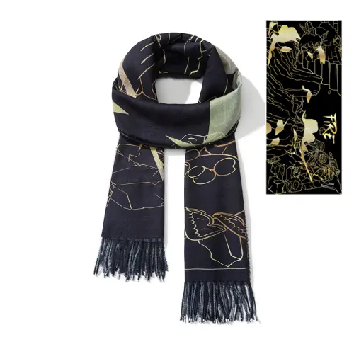 FireMonkey Polyester Knit Scarves Unisex Custom Greeting Card