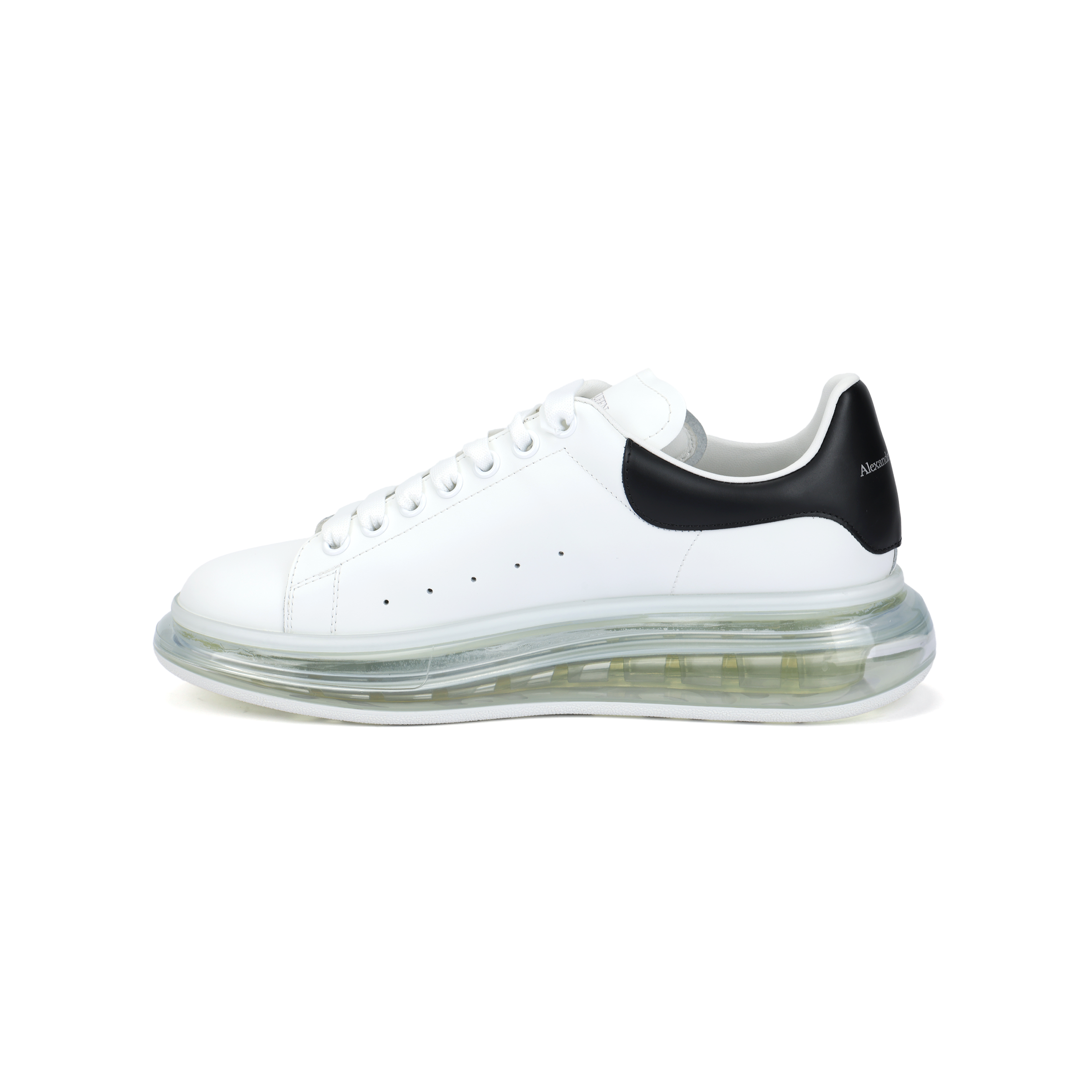 Alexander McQueen Интерьер Негабаритные кроссовки кожаный Общий толстая Низкая банда популярный панель обувь мужской стиль белый черный
