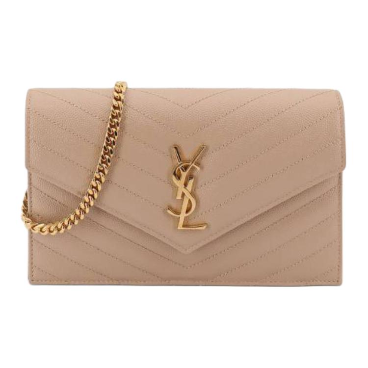 Женская сумка SAINT LAURENT YSL CASSANDRA (темно-бежевая)