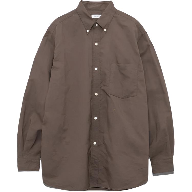 Мужская рубашка nanamica FW25 Button Down Wind Shirt (коричневая)