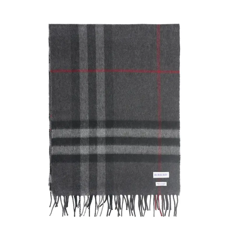 Burberry Checked Fringed Edge Scarf