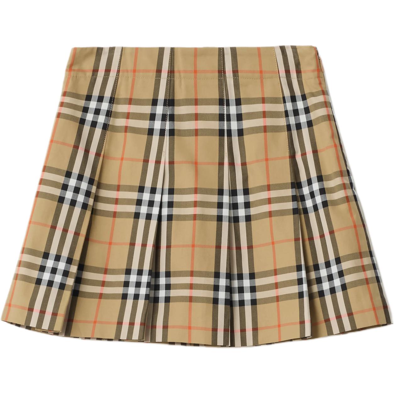 Детская юбка Burberry Клетчатый хлопок (бежевая)