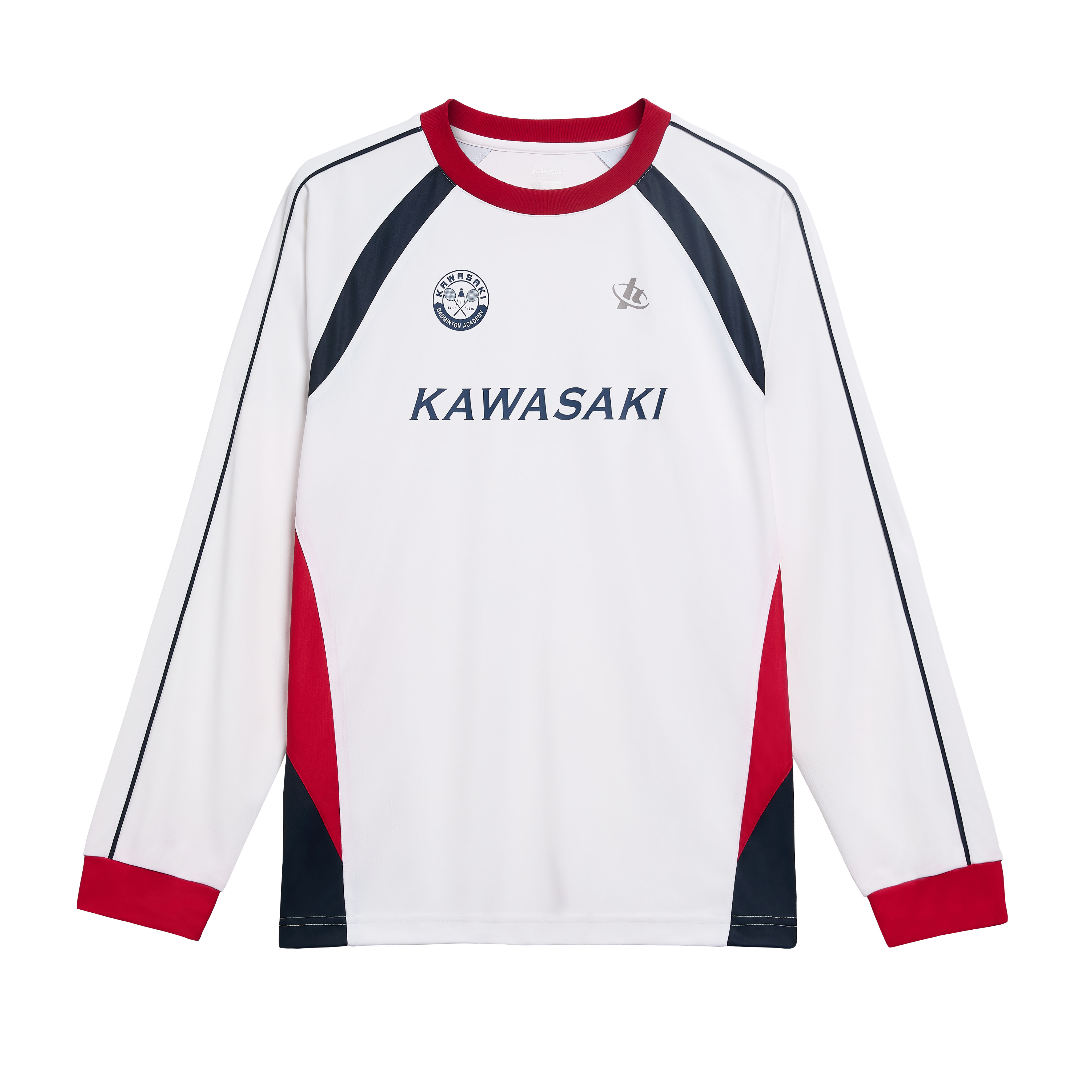 Женский лонгслив Kawasaki Kawasaki (бело-красный)
