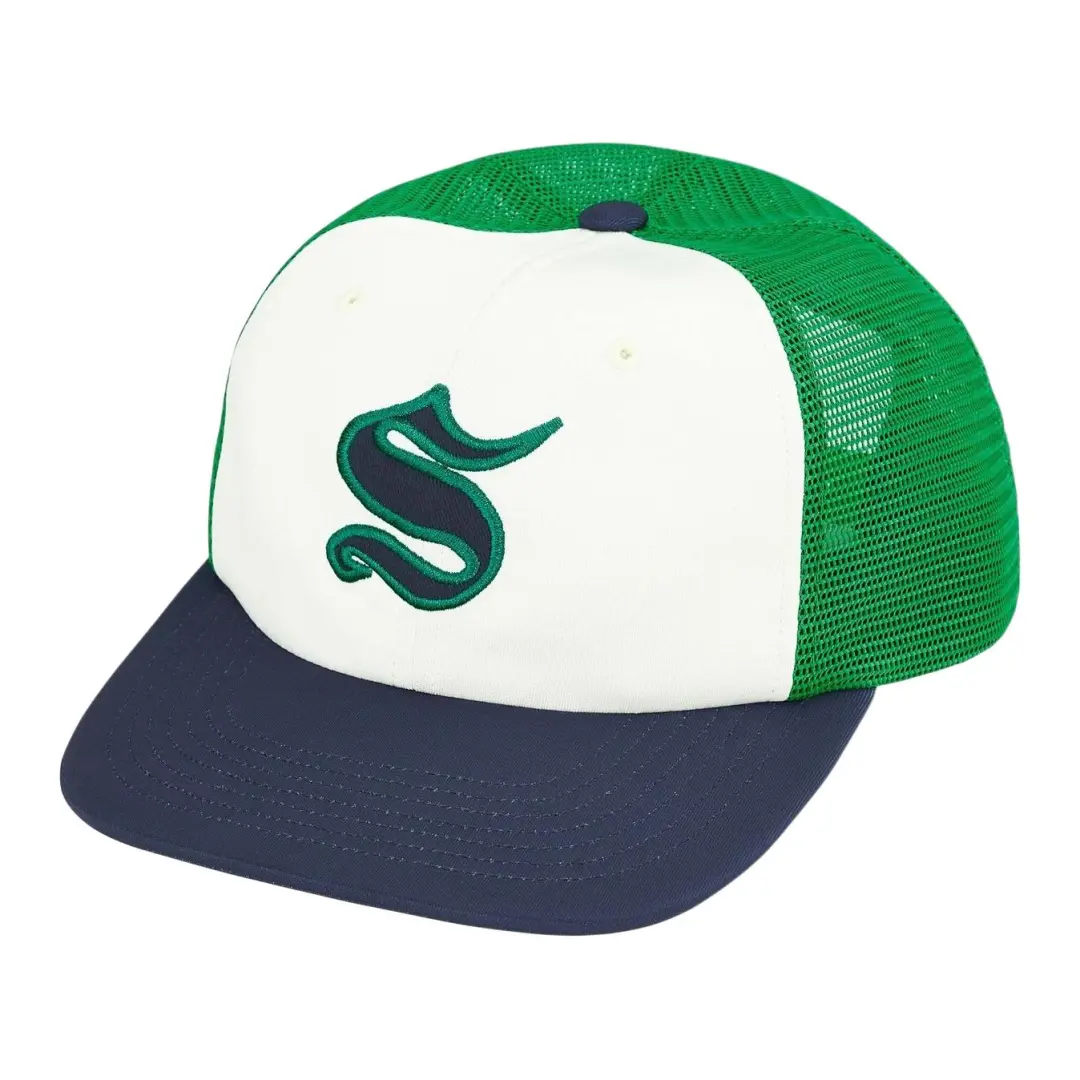 Supreme Polyester Baseball Caps Unisex Green/Gray/Orange/Olive Camouflage