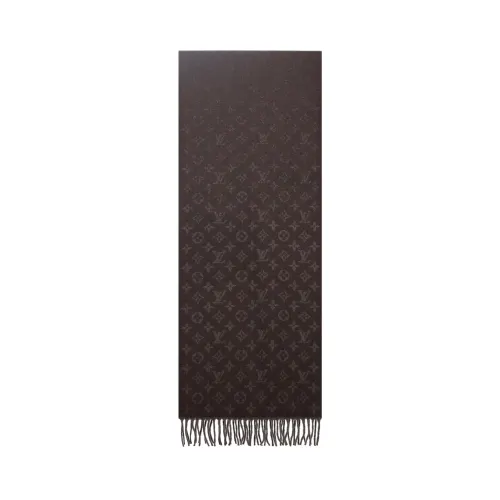 LOUIS VUITTON Monogram Gradient Cashmere Knit Scarves Men's