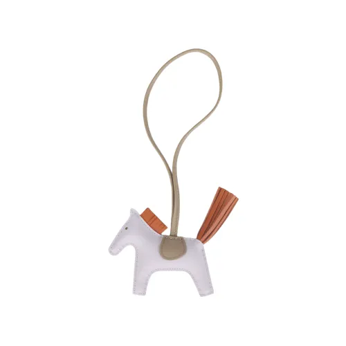 HERMES Rodeo Milo Lambskin Bag Accessory Small Unisex Light Purple With Gingerbread & Malva Beige
