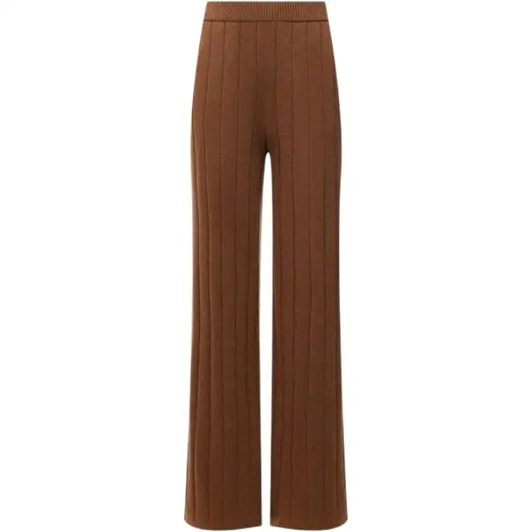 Loro Piana Casual Pants Women's Brown Moderate Straight Fit Pants