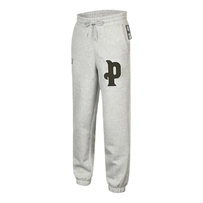PUMA Knitted Sweatpants Men's Gray