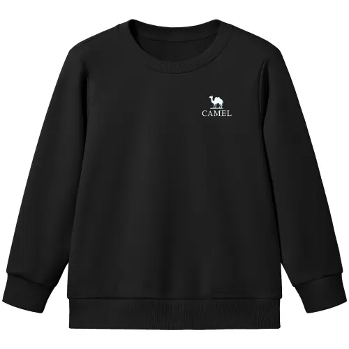 CAMEL Classic sweatshirt, comfortable spring T-shirt with a round collar, keep warm base body-friendly children's long-sleeve, children's clothing, with your logo imprint