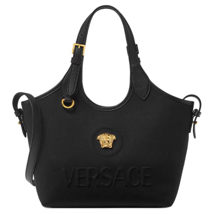 Женская сумка Versace La Medusa (черно-золотая)