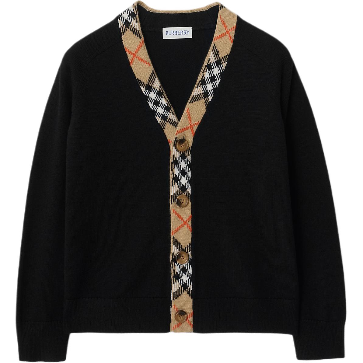 Мужской кардиган Burberry V-neck (коричневый)