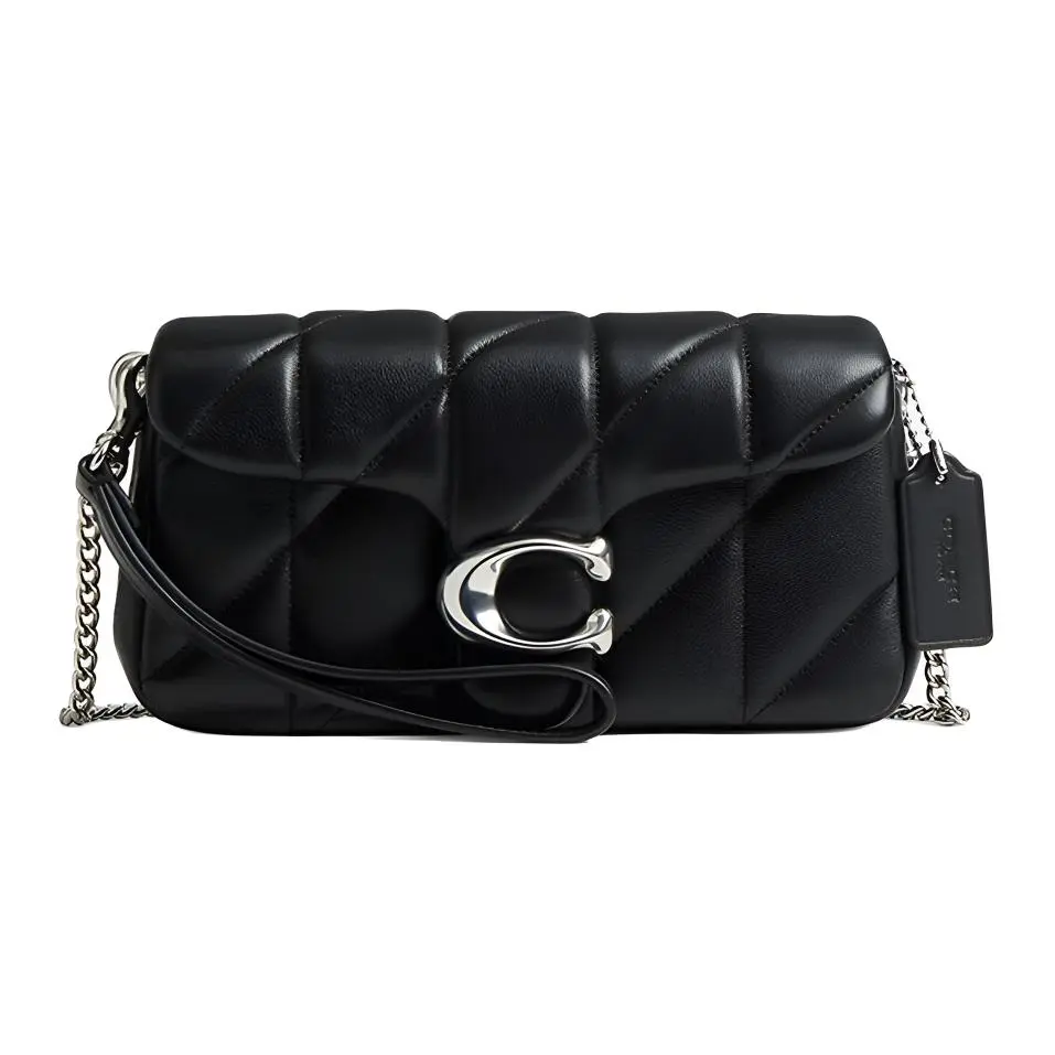 COACH TabbyChain Sheepskin Handheld Crossbody Bag Small Women's Black