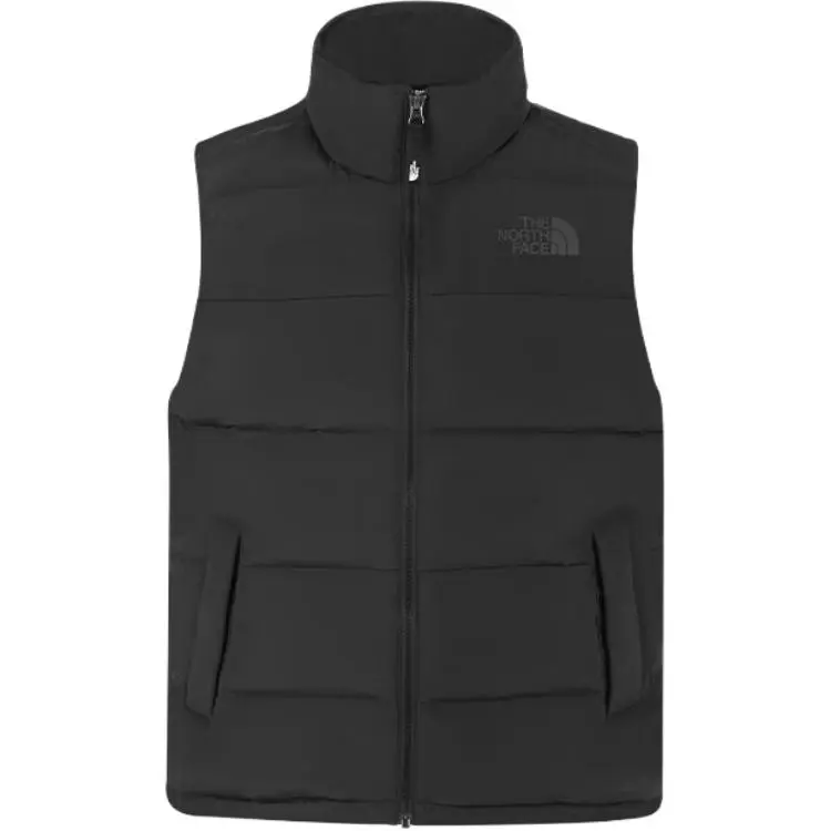 THE NORTH FACE Down Vests Men's Cosmic Black Stand Collar Moderate