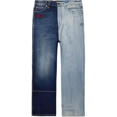 Balenciaga Jeans Unisex Blue Moderate Wide Leg Pants